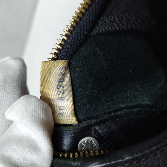 Dooney & Bourke Black Pebbled Leather Zipper Shoulder Bag - Vintage Made in USA - Picture 12 of 16